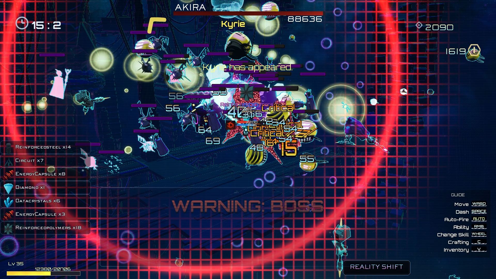 Boss alarm and radial ground scan